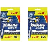 Gillette Blue3 Comfort Kullan At Tıraş Bı&ccedil;ağı 9+3 12'Li 2Paket