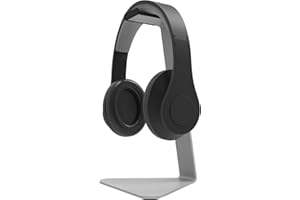Kanto H1S Universal Headphone Stand with Silicone Padding Silver