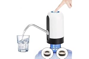 CALA VERDE dispensador de Agua automático - para garrafas, Bomba de Agua eléctrico Distribuidor de Carga USB, Silicona Libre BPA (Blanco)