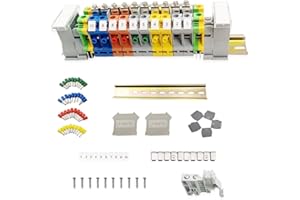 JINXIAN JINXM Klemme für Hutschiene Reihenklemmen Hutschiene-Kit UK/10N Durchgangsklemme Anschlussblöcke Elektrisch Schienenanschlussblock