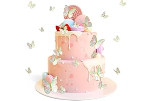 30st Fjärilstårtdekorationer Butterfly Cupcake Toppers Glitter 3D Butterfly Cake Toppers Flerfärgade fjärilsdekorationer Blan