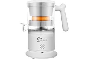 calonny Spremiagrumi elettrico Automatico portatile 1300mAh Batteria ricaricabile porta di ricarica USB Sistema Antigoccia Facile da pulire per famiglia/viaggio/campeggio/camper…