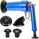 Kyrotech Basın&ccedil;lı Hava Gider A&ccedil;ıcı Tabanca, 4 Kau&ccedil;uk Adapt&ouml;rl&uuml;, Kimyasalsız Mekanik Pompalı Boru Temizleyici, 3,5 Bar Y&uuml;ksek 
