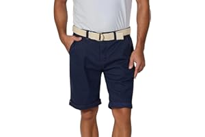 riverso Short Chino RIVHenry pour Homme - Ceinture, Bermuda Short, Court, 98% Coton - Bleu Clair, Bleu foncé, Navy, Rouge, Vert, Orange, Beige, Gris - W30 – W42