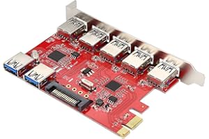 CCYLEZ Scheda di espansione da PCI a USB, Adattatore per Scheda di Estensione da PCI a USB, ultraveloce, ad Alta capacità, Adattatore per Scheda di espansione, velocità di trasferimento Dati Fino