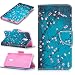 Produktbild HopMore Nokia 6.1 / Nokia 6 2018 Hülle Leder Silikon mit Kartenfach Magnetisch Klappbar 3D Muster Vintage DesignBumper Ledertasche Standfunktion Holster Bookstyle Schutzhülle Handyhülle Tasche Cover Case für Nokia 6.1 / Nokia 6 2018 -- Pflaumenblüte