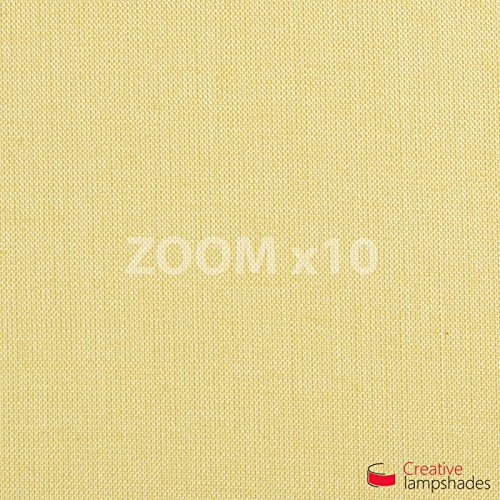 Lampenschirm Zylinder Hellgelb Leinwand – Durchmesser 35cm – H. 22cm, E27 Für Stand Pendelleuchten, Ja - 3