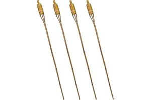 THESECRETHOME.ES Pack de 4 Luces de jardín | 4 Antorchas exterior de bambú | Decoración de jardín farol exterior para jardín | 150 m (Amarillo)