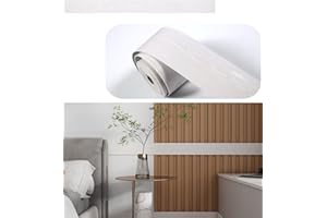 Dostear Friso Para Pared Cenefas Adhesivas BañO Cocina de Papel Para Paredes 3d Infantiles Decorativas Adhesivas Pintado Cocina Vinilo Autoadhesivo Impermeable madera blanca 10x500cm