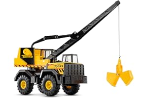 Tonka Steel Classics | Mighty Crane | Kids Construction Toys for Boys and Girls, Vehicle Toys for Creative Play, Motor Skill Development for Kids Ages 3+ | Basic Fun 06099 FFP