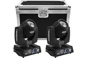 WZYBUTA Lyres 230W 7R Beam avec 2 in 1 Flight case Projecteur à tête Mobile 14 couleurs 17 Gobos DMX Lumière pour Fêtes, Bars, Clubs, Mariages, Festivals de Mmusique