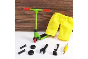 TIXIYU Tech Deck Finger Scooter Set Skate Ramp Pro Tastiera con Mini Scooter Strumenti e Finger Board Accessori Grip, Mini Finger Scooter Interactive Finger Toy Novità Sensory Skateboard Kit - Verde