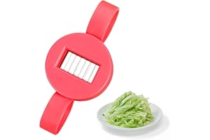 CUMNVULNT Runner Bean Slicer Sharp Green Bean Slicer Mini Runner Slicer Cutter Device Runner Bean Shredder Kitchen Slicer Tool for Vegetable Bean (Red)