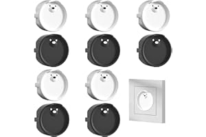 PCSFOE 10 Pièces Cache Prise Bébé,Cache Prise,Cache Prise Bébé Français Amovible,Cache Prise Bébé Français,Protection Prise Bebe Sécurité Domestique Et Puériculture,Cache prise electrique,Caches Prises