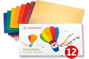 Wachsfolie 20x10cm 12er sortiert Stockmar Liefermenge = 1