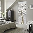 Autocollant Porte 3D Style Station-service – 85x215 Cm – Sticker Trompe-l’œil Moderne, PVC Adhésif – Déco Intérieur Facile à Poser