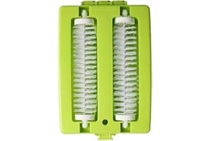 AMOYER Doppelkopfbürste Multifunktions Teppich Tischreinigungsbürste Tragbare Kehrmaschine Crumb Dirt Reiniger Roller Tool (zufällige Farbe)
