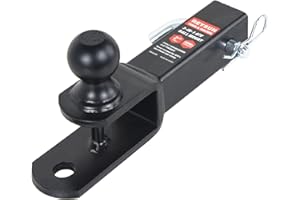 REYSUN 864209 3 in 1 ATV/UTV Trailer Hitch Towing Ball Mount with 2 inch Trailer Ball, Fits 2 inch Hitch Receiver…