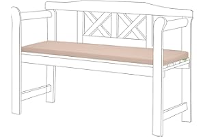 Gardenista Cuscino per Sedile da Giardino | Mobili da Giardino per Panchina 2 Posti | Materiale Morbido e Resistente all'acqua | Imbottitura in Fibra Leggera e Confortevole | Facile da Pulire (Pietra)