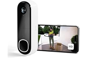 Arlo HD Video Türklingel Mit Kamera Kabellos, 1080p, WLAN Doorbell, Bewegungsmelder, 2-Wege-Audio, Ring Sirene, Haustür Nachtsicht, Smart Home, Alexa Kompatibel + Arlo Secure Plan Testzeitraum, Weiß