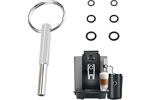 PCSFOE Llave de cabeza ovalada con llavero, herramienta de reparación de puntas ovaladas para máquinas de café, cafetera portátil de acero inoxidable, herramientas de reparación para máquinas de café
