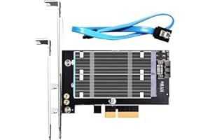 glotrends Dual M.2 X4 PCIe Adapter für eine M.2 PCIe SSD und eine M.2 SATA SSD, unterstützt das Booten des Betriebssystems von Einer M.2 PCIe SSD oder M.2 SATA SSD