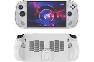 QJONSIU Custodia per Lenovo Legion Go S, [Antigraffio] Morbido TPU Protettiva Custodia con Kickstand, Silicone Custodia Case per Lenovo Legion Go S-Bianco