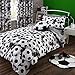 Catherine Lansfield Kids It's A Goal Rug, Black/White, 70 x 70 Cm
