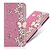 Produktbild Bookstyle Bling Loves für Huawei P30 Pro,Glitter Glitzer Diamond Musterg Slim Retro Klassisch Modisch Ledertasche Stand Funktion Kartenfach Magnetverschluss Flip Wallet Hülle Schutzhülle