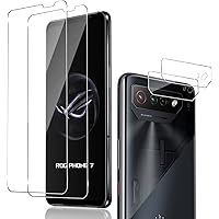 Holilo [2+2 Pezzi Vetro Temperato Pellicola per ASUS ROG Phone 7 5G / ROG Phone 7 Ultimate Pellicola Protettiva e Pellicola F