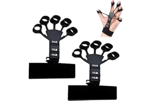 FUFRE 2 sztuki trenażer dłoni do treningu palców, trenażer dłoni, trener siły chwytu, regulowany trener siły chwytu, trener palców dla poprawy funkcji i ruchu (mocny-B)