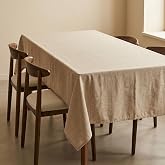 svet Stain-Resistant Tablecloth, Extra Soft Fabric, Square Table, Waterproof Cotton, 140 x 140 cm (Plain, Beige)