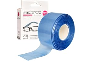 MARJORAMY 200 Stück Brillenbügelschutz, Chemikalienbeständiges Brille Beine Abdeckung, Universell Passend Brillenbügel Schutzabdeckung, Brillenbügel Schutzdeckel für Haarfärbung, Schutz, Salon, Spa (Blau)