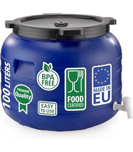 Jerrycan 50 Liter Met Metalen Kraan - Levensmiddelen & ADR Goedgekeurd PEHD