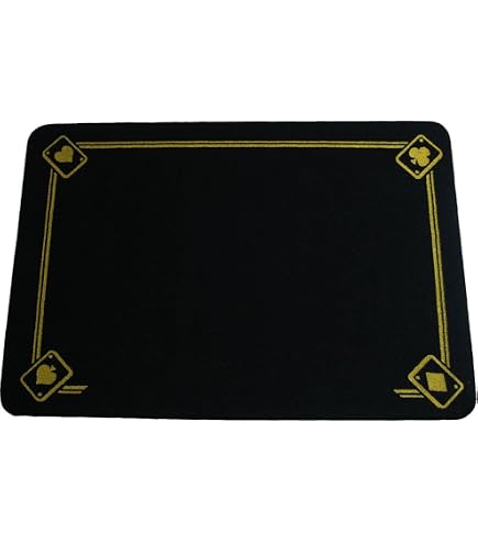 Tappetino per carte magiche, grande, nero, con primo piano