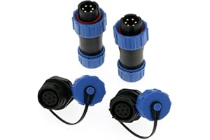 Uonecn Connecteur aéronautique à 6 broches, IP68 SP13 Accessoires électriques Convertisseur Connecteur d'aviation étanche