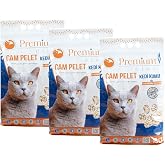 Premium Plus &Ccedil;am Peleti Kedi Kumu 15 LT x 3 l&uuml; Paket (45 LT) Yavru/Yetişkin Kediler ve K&uuml;&ccedil;&uuml;k Hayvanlar i&ccedil;in%100 Organik Kedi 