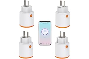 RISOON Smart Power Plugs: Zigbee Smart Plug mit Mess- & Timerfunktion, Tuya App Control, Notification Push, Zigbee Hub erforderlich, 16A Zigbee Steckdose kompatibel mit Alexa, Google Home (4-Pack)