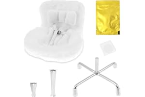 RHAIQBVC Car Dolls Safety Seat,Car Seat for Dolls with Soft Furry Cushion,Air Vent Clip and Desktop Stand,Cute and Functional Car Ornament for Fans and Doll Collectors Kids Adults Girls Women(White)