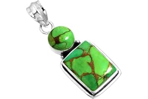 JEWELOPORIUM 925 Sterling Silver Handmade Pendant for Women Gemstone Costume Silver Jewelry for Gift (99586_P)