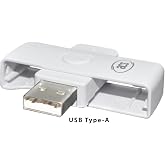ACS ACR39U-N1 PocketMate II, USB &ccedil;ip kart okuyucu, akıllı kart okuyucu, k&uuml;&ccedil;&uuml;k katlanabilir (beyaz)