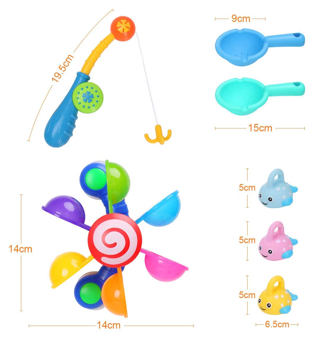 joyoldelf-Jouet-Bain-7-Pices-Jeux-de-Pche-Enfant-Jouet-de-Bain-Bb-Jouets-ducatifs-pour-Enfants-Filles-Garcons