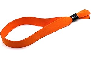EUROPABAND Braccialetti identificativi per eventi in tessuto, 50 pezzi, misura regolabile, colore arancione