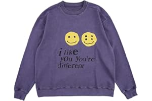 NAGRI Kanye-West i Like You You Different Letter Print Casual Crew Neck Sweatshirt