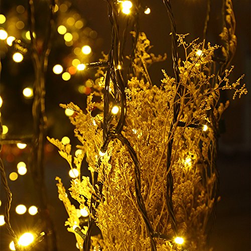 infinitoo 20M 200er Solar Lichterkette Warmweiß 8 Modi Dekorative Wasserfeste Beleuchtung für Terrasse, Party, Hochzeit, Camping, Weihnachten, Hof usw - 3