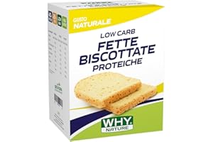WHY NATURE FETTE BISCOTTATE PROTEICHE - Snack Proteici Senza Glutine - Ideali Con Crema Proteica - Gusto Naturale - 120 gr