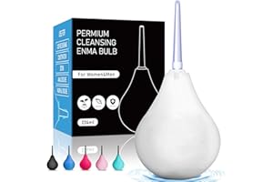 PropoDusche Anal Douche Enema Kit - 224ml Enema Bulb Douches for Men and Women, Enemas at Home for Constipation, Vaginal Douche Ideal for Daily Care & Travel (White)