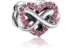 Annmors Charm Pendentif pour Femme Cœur Amour Famille Argent Sterling 925 Breloque Bracelets Colliers Pendentifs