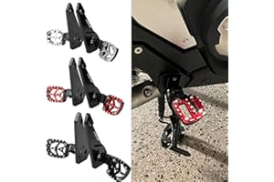 HEIGOAL Motorrad Passagier Fußrasten Beifahrer Fußrasten Pedal für Honda X ADV X-ADV 750 XADV750 X ADV750 XADV-750 2021 2022 2023 Klappbare Hinten Unterstützung Peg-Gray