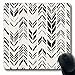 Produktbild Luancrop Mousepads Maßwerk geometrische Freihand Muster Doodle Monochrom Pinsel Tribal ethnischen Skizze Strichlinie rutschfeste Gaming-Mauspad Gummi längliche Matte